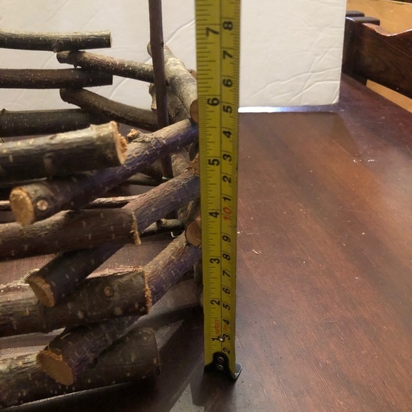 Rustic Wood Twig Basket. 10” wide x 15” high. Good for Plant Holder. - Picture 5 of 5